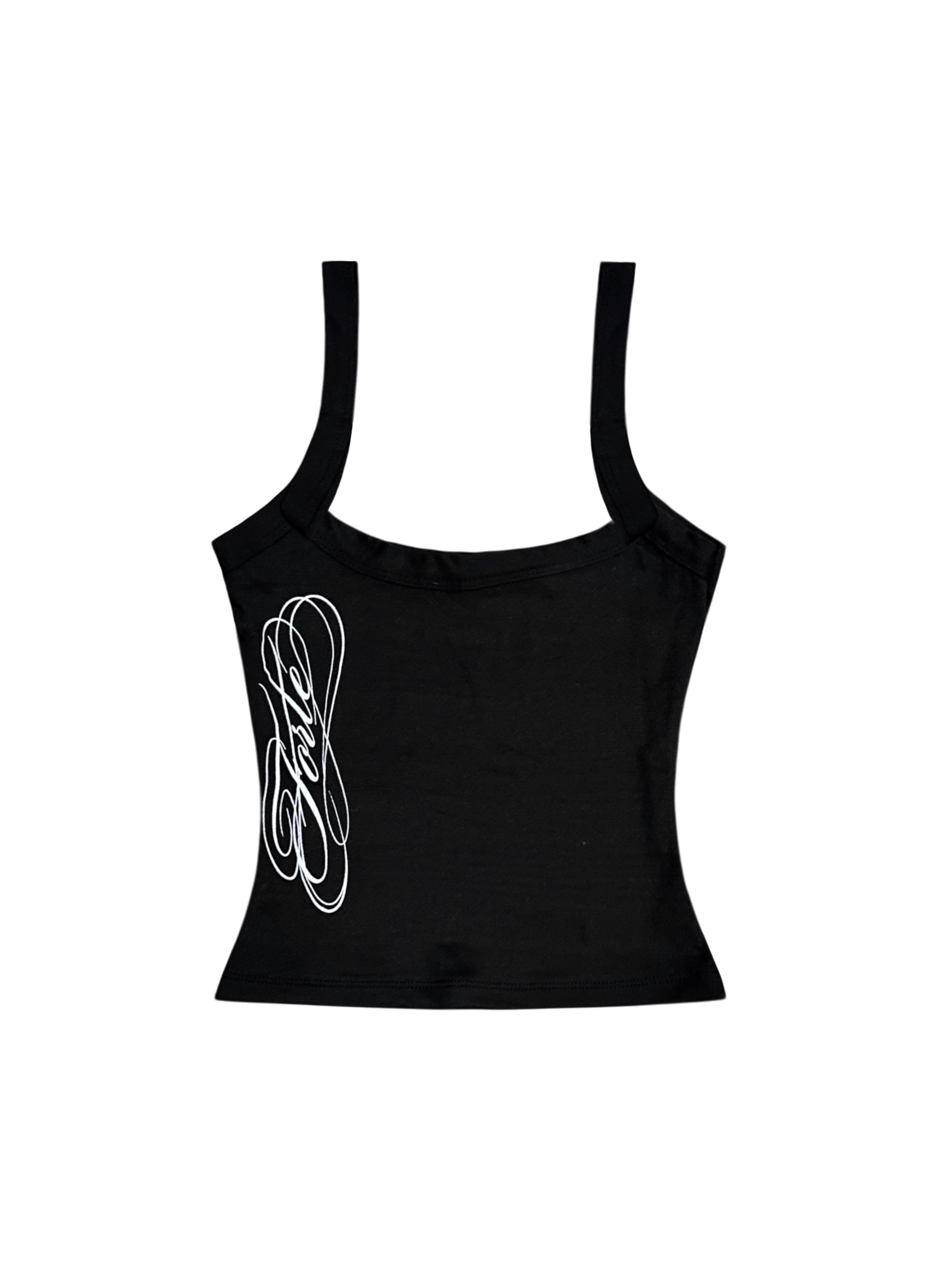 FORTE® - CALLIGRAPHY BLACK TANKTOP