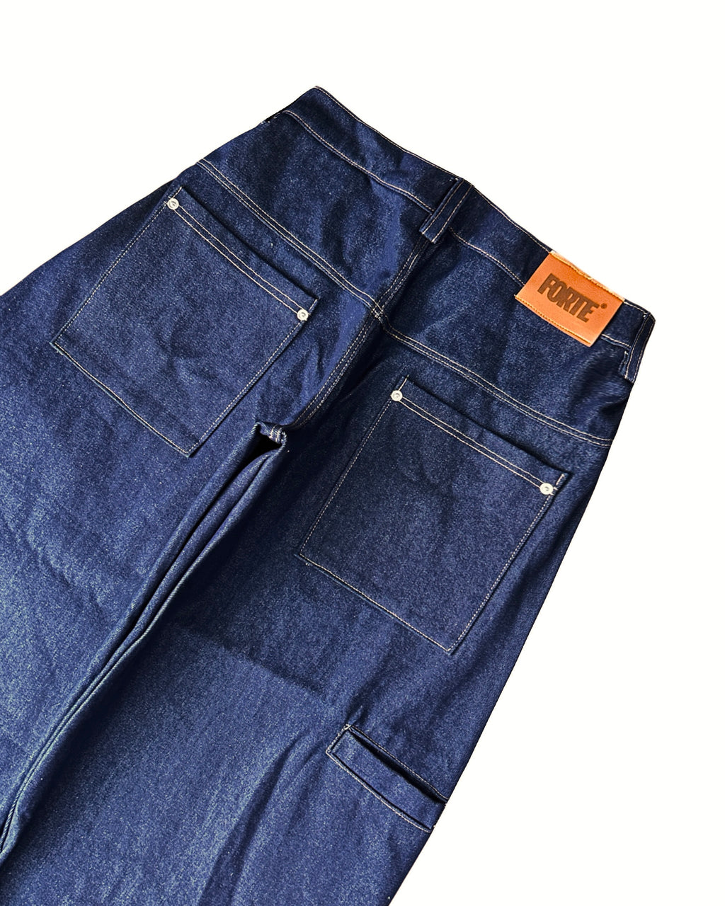 FORTE® HEAVY INDIGO BARREL RAW DENIM PANTS