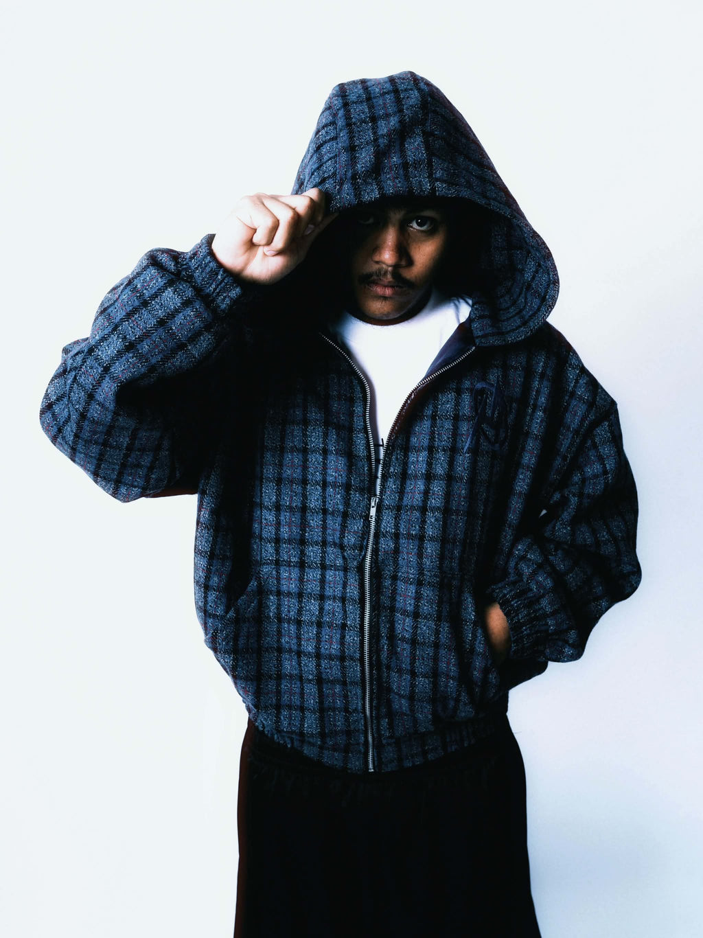 FORTE® - CHECKERED WOOL HOODIE
