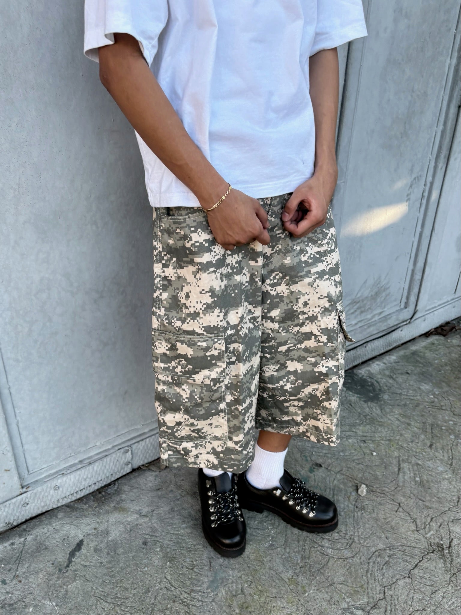 FORTE® Digital Camouflage Long Cargo Shorts