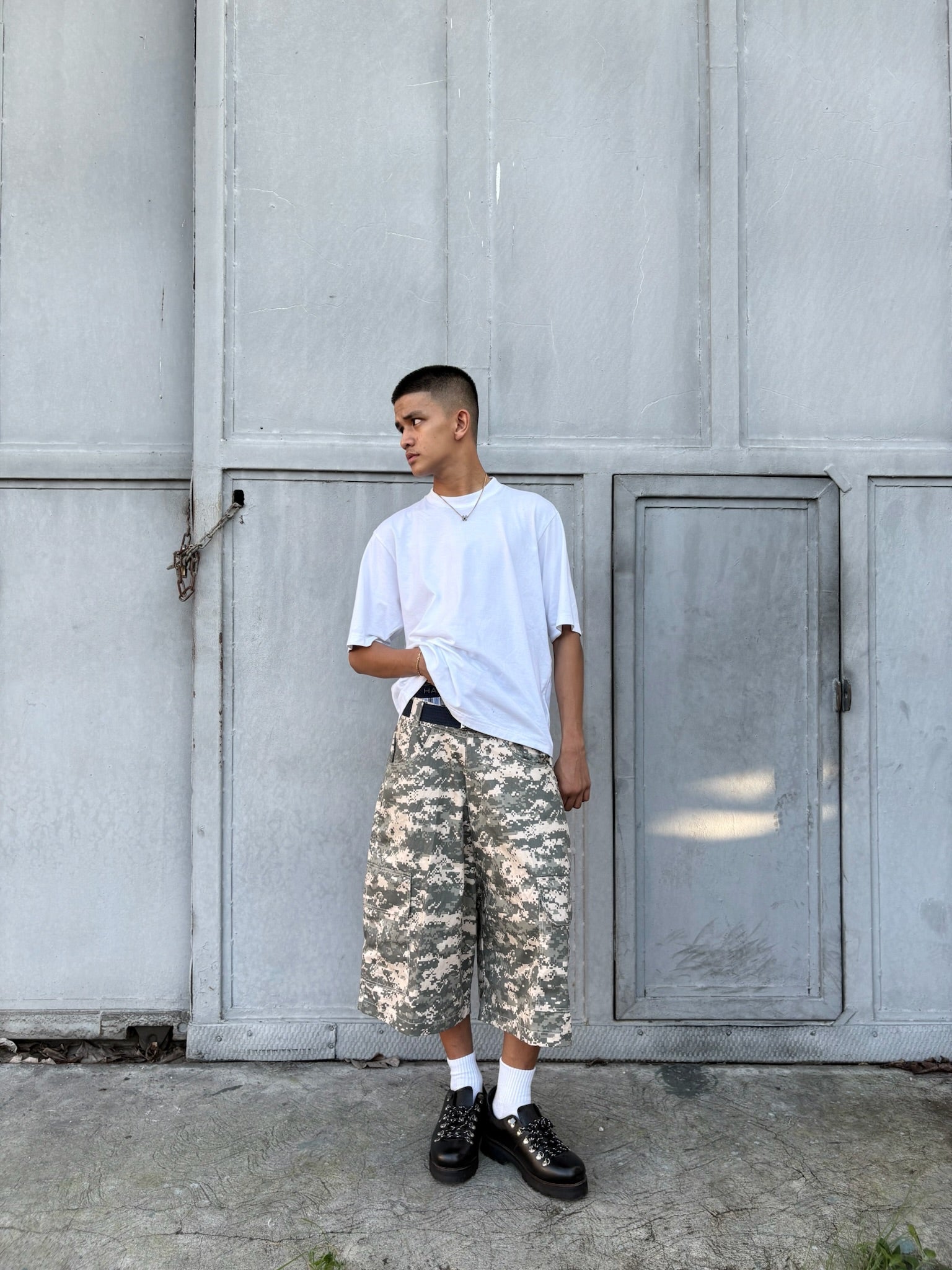 FORTE® Digital Camouflage Long Cargo Shorts