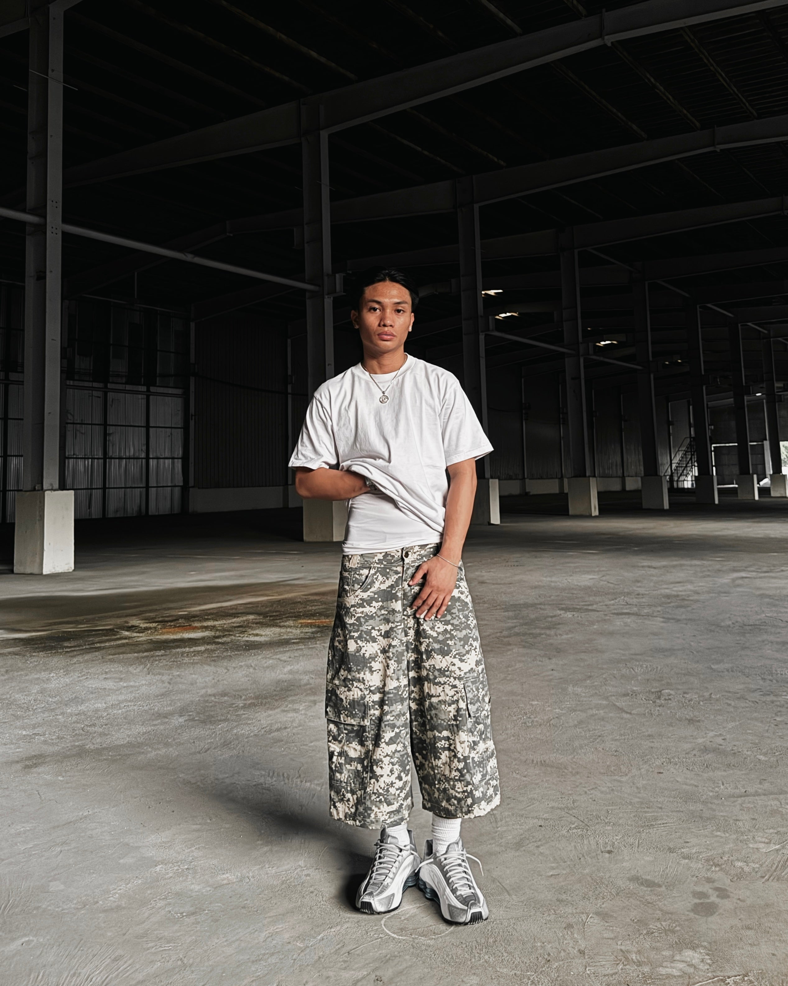 FORTE® Digital Camouflage Long Cargo Shorts