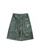 FORTE® - CHECKERED LONG PLEATED WOOL SHORT