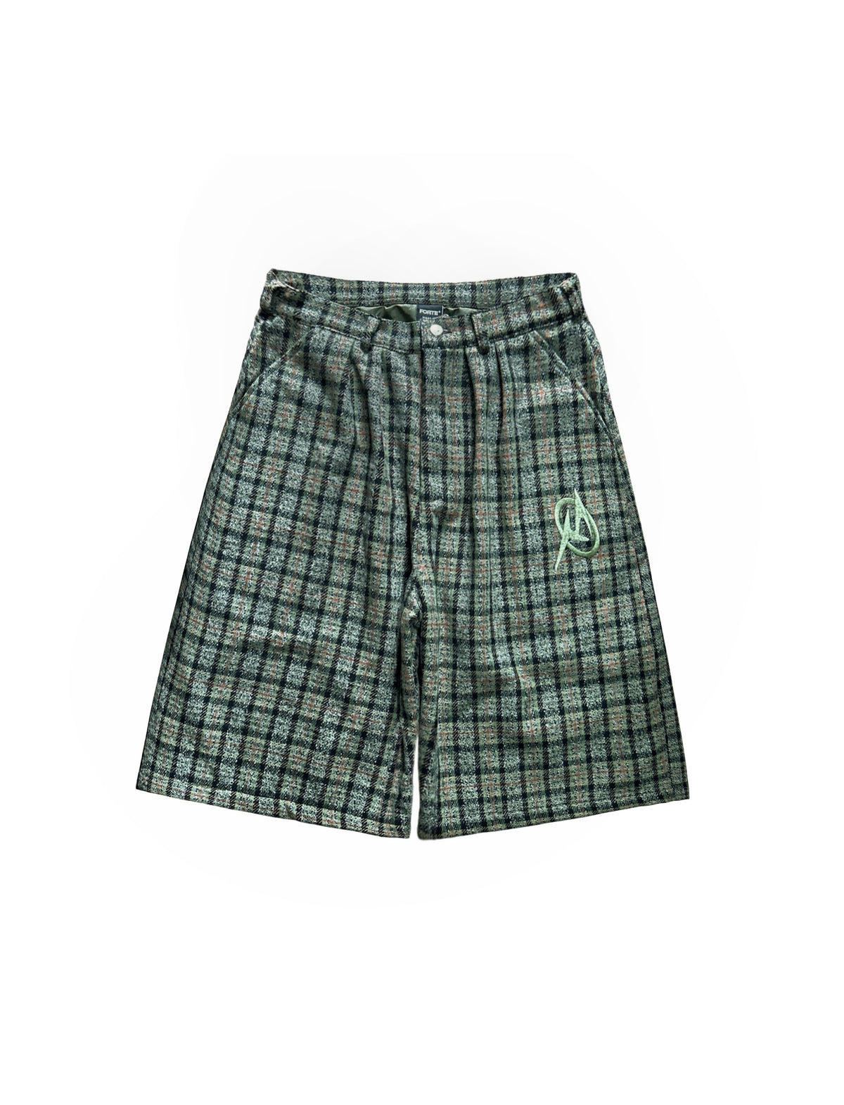 FORTE® - CHECKERED LONG PLEATED WOOL SHORT
